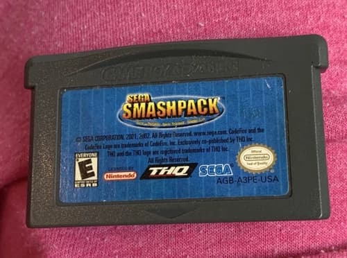 Gameboy Advance SEGA SMASH PACK Cartridge Only Nintendo