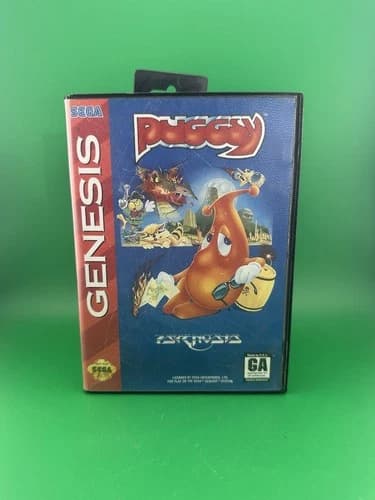 Puggsy - Sega Genesis *Complete with Manual* Preowned Free Shipping