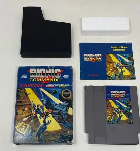 NES Nintendo - Bionic Commando - CIB Complete in Box - Tested (Capcom, 1988)