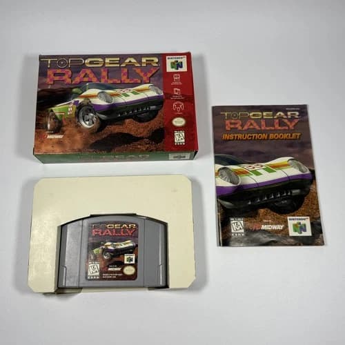 Top Gear Rally Nintendo 64 N64 CIB! with Box and Manual Tested Authentic
