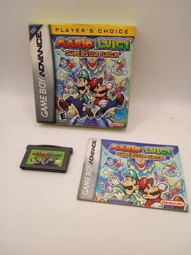 CIB Mario and Luigi Superstar Saga GBA Game Boy Advance Complete Tested