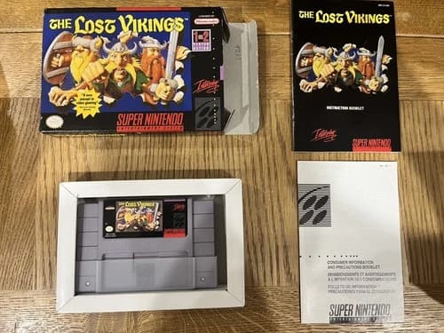 The Lost Vikings Super Nintendo Complete (CIB) SNES