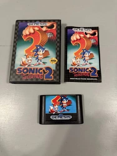 Sonic the Hedgehog 2 (SEGA Genesis, 1992) Complete CIB Tested Working