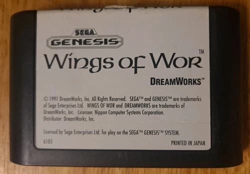 Wings of Wor (Sega Genesis) Cartridge Only - Very Rare!