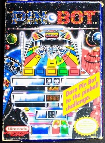 Pinbot Pin Bot Authentic Nintendo NES EXMT condition COMPLETE n box!