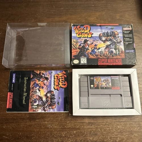 Wild Guns (Super Nintendo SNES) Complete CIB - Tested - Authentic