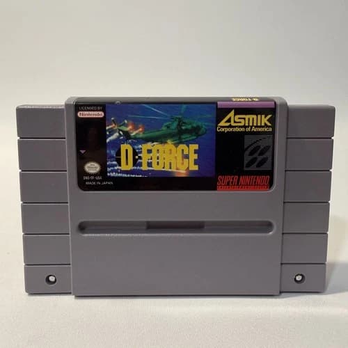 D-Force Super Nintendo SNES Jaleco Vertical Shooter Video Game Cartridge