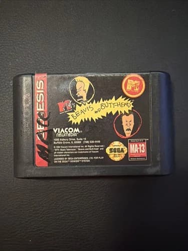 MTV's Beavis and Butt-Head (Sega Genesis, 1994) Cartridge Only Authentic