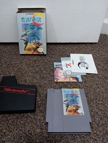 Super C Nintendo Nes Complete CIB With Box, Manual And Inserts Contra Konami