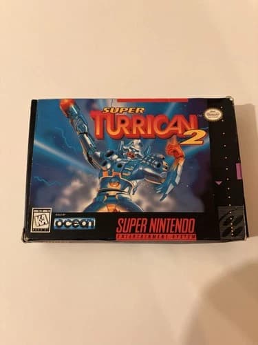 Ocean Super Turrican 2 Super Nintendo SNES Shooter w/ Box Manual