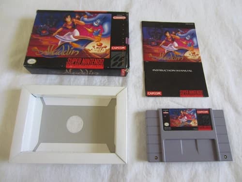Disney's Aladdin (SNES) Super Nintendo CIB Complete Box 1993 Capcom RARE