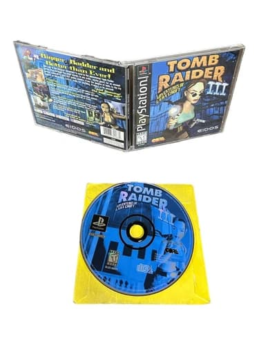 Sony PlayStation 1 PS1 CIB Complete Tomb Raider III: Adventures of Lara Croft BL