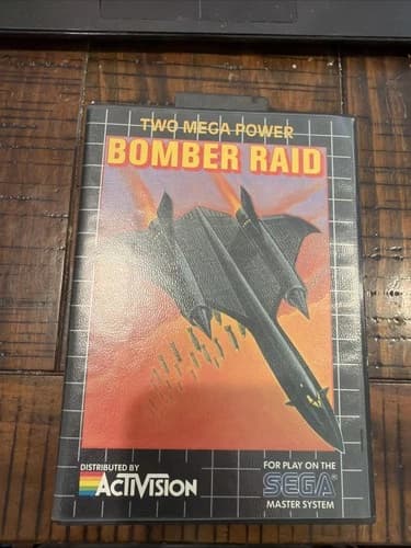 BOMBER RAID (1989; Activision) [Sega Master System Cartridge] - CIB!