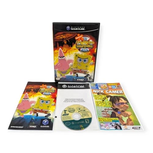The SpongeBob SquarePants Movie Nintendo GameCube CIB Black Label 2004 THQ