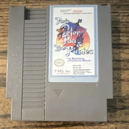 THQ Fox's Peter Pan and the Pirates: Revenge of Captain Hook Nintendo NES Cart