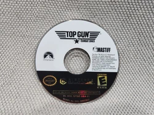 Top Gun Combat Zones Nintendo Gamecube Video Game Disc Only Tested Fighter Jet