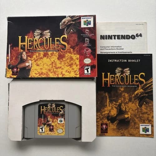 Hercules: The Legendary Journeys (Nintendo 64, N64, 2000) Complete In Box CIB