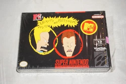 MTV's Beavis and Butt-head (Super Nintendo SNES) Complete in Box w/ Reg Card CIB