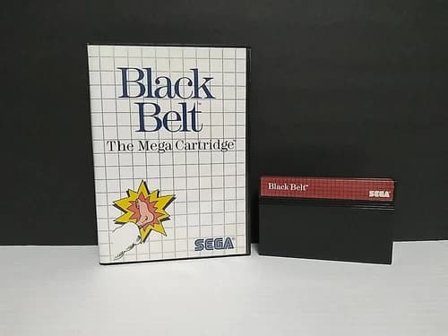 Sega Master System Black Belt Authentic Game Cleaned Tested Working