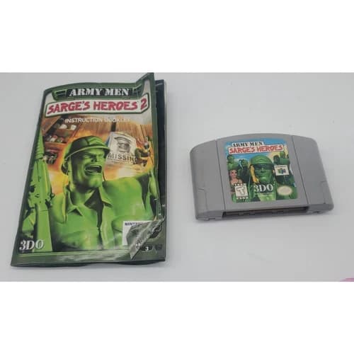 Army Men Sarge's Heroes 2 N64 Genuine Authentic OEM