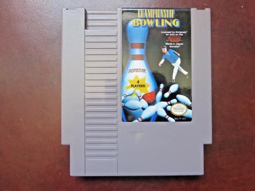 Championship Bowling Nintendo NES Video Game Pak Cartridge