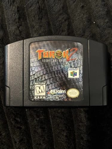 Turok 2 Seeds of Evil for Nintendo 64 (N64) 1998 Authentic Cartridge, Tested