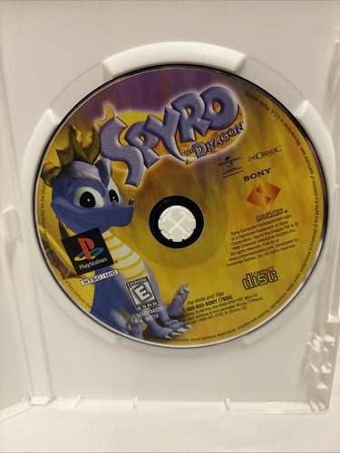 Spyro The Dragon (Sony PlayStation 1 PS1, 1999) Black Label Disc Only -Tested