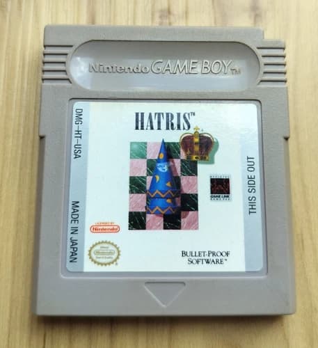 Hatris Game Boy Cartridge Cleaned Tested Authentic Nintendo Classic Puzzle