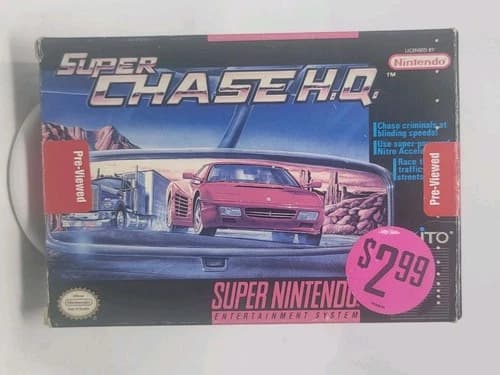 Super Chase H.Q. HQ for Super Nintendo SNES Complete In Box CIB Good Shape