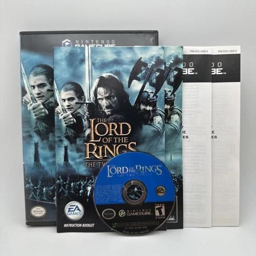 Lord of the Rings The Two Towers (Nintendo GameCube, 2004) CIB Complete w/Manual