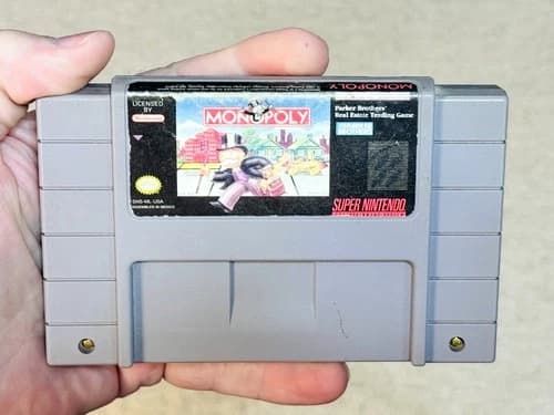 Monopoly (Super Nintendo, SNES) Game - Authentic - Tested