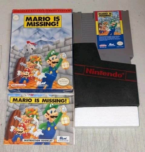 Mario Is Missing! (NES Nintendo) Complete w/ Manual