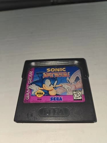Sonic the Hedgehog: Triple Trouble (Sega Game Gear, 1994) Authentic Catridge