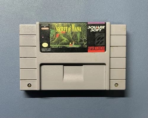 Secret of Mana - Nintendo SNES Game Cartridge - cleaned and tested