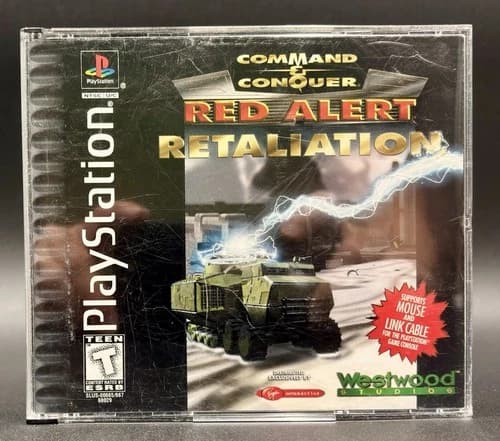 Command and Conquer Red Alert Retaliation (Sony PlayStation 1 PS1, 1998) 2 discs