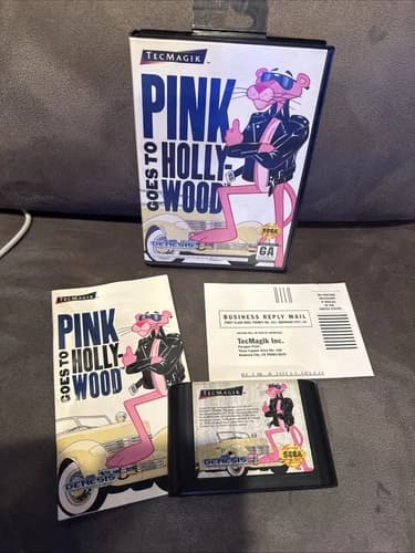 Pink Goes to Hollywood (Sega Genesis Game Complete Tested !
