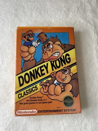 Donkey Kong Classics (NES Nintendo, 1988)Complete-CIB- Authentic- Great- Tested