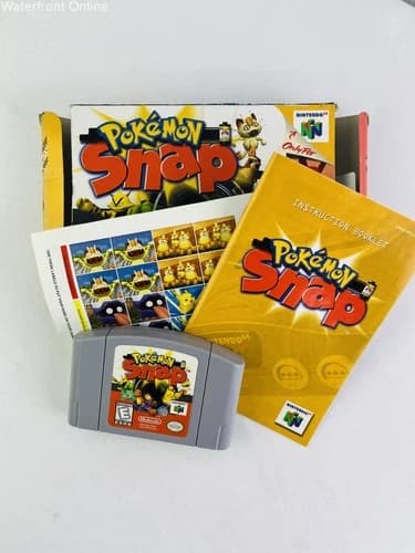 Nintendo 64 Pokémon Snap N64 Game Cartridge CIB with Stickers