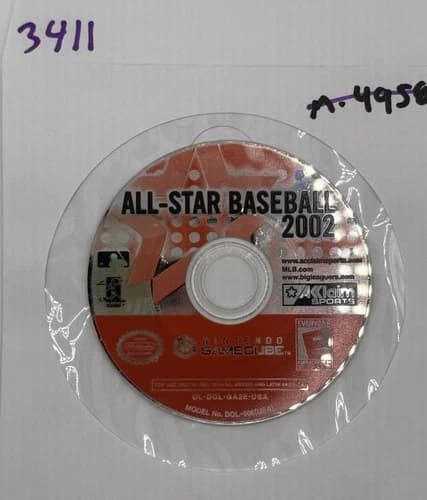 All-Star Baseball 2002 (Nintendo GameCube, 2001) Disc Only No Track #3411