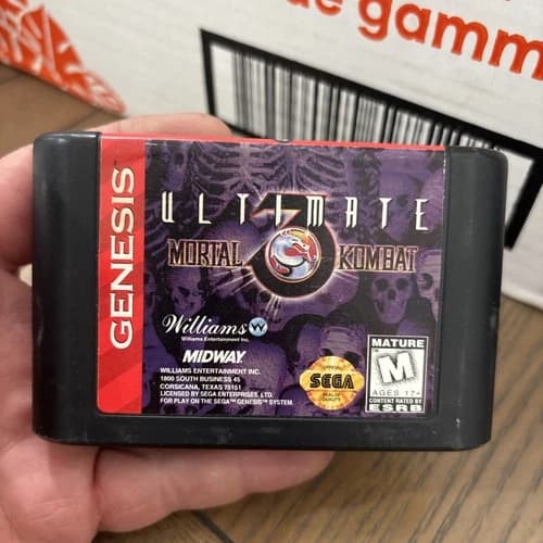 Ultimate Mortal Kombat 3 Sega Genesis 1996 Video Game Cartridge Only