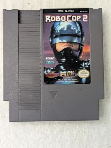 RoboCop 2 ( Nintendo NES 1990 ) Authentic Cart Only EUC Tested