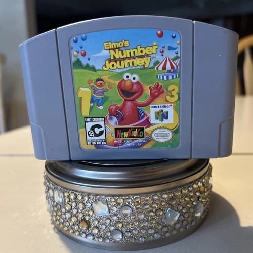 Elmo’s Number Journey Nintendo 64 N64 Authentic Tested Retro Toddler sesame st