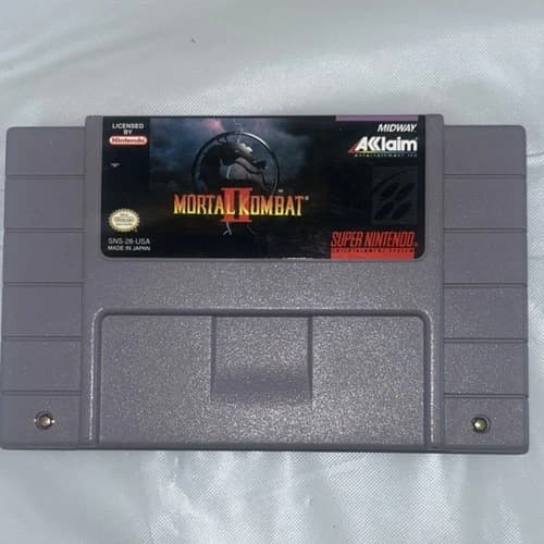 Acclaim Mortal Kombat II Fighting Nintendo SNES NTSC-U/C Game Cartridge