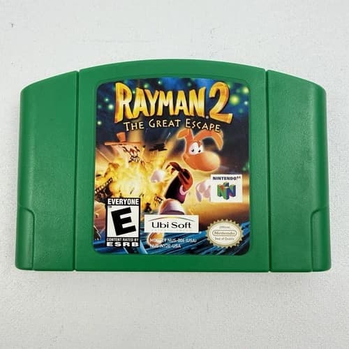 Rayman 2 The Great Escape N64 Game Cartridge Nintendo 64 1999 Authentic Tested
