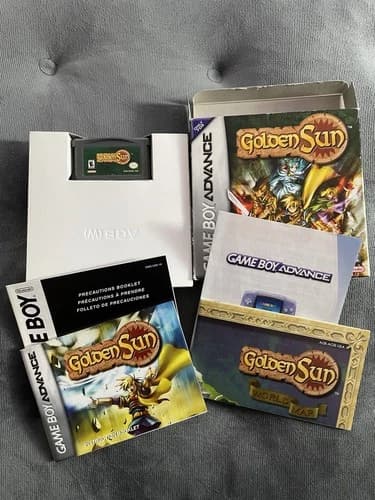 Golden Sun - CIB - Gameboy Advance GBA - Map, Manual, And Box!