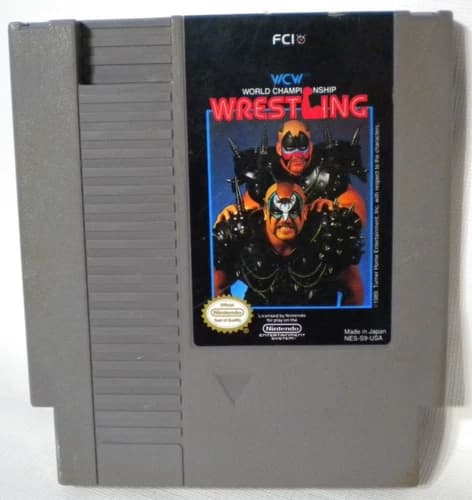 WCW World Championship Wrestling (Nintendo NES) TESTED Authentic Working Works