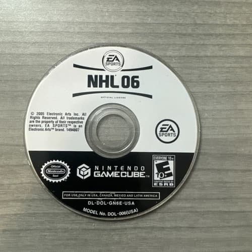 NHL 06 (Nintendo GameCube, 2005) Disc Only Cleaned/Tested