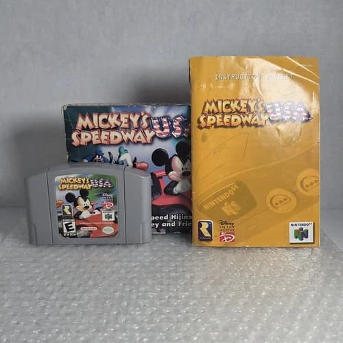 Mickey's Speedway USA Nintendo 64 N64 Disney Interactive Complete Box CIB Tested