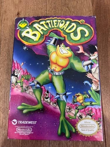 Battletoads (Nintendo NES) w/manual and box Nice Shape
