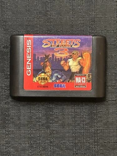 Streets of Rage 3 Sega Genesis Authentic Clean Label Nice Condition